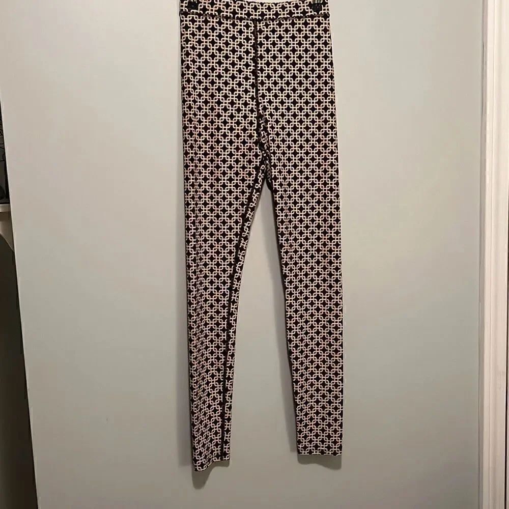 Richard Allan x H&M Women's Brown High Rise Full Length Geometric Leggings